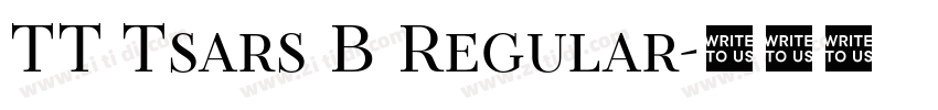 TT Tsars B Regular字体转换